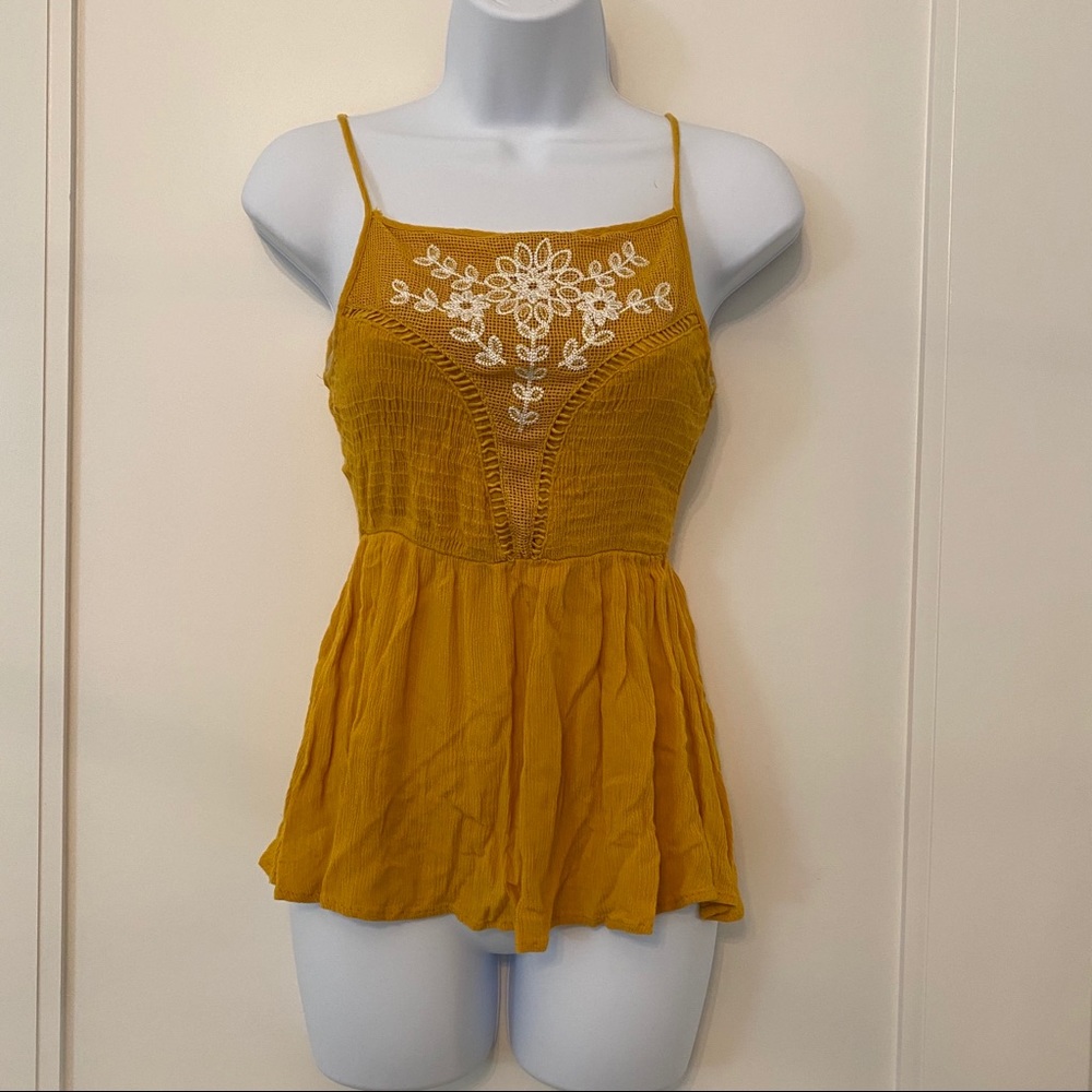 Francesca mustard yellow top